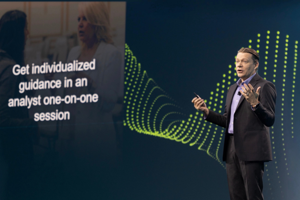 Keynote speaker, Dave Frankland, Research Director at Forrester, on the stage of B2B Summit North America 2025