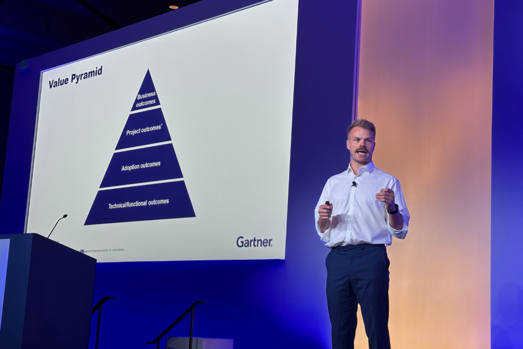 Daniel Hawkyard, Director Analyst at Gartner, presenting at the Gartner CSO &amp; Sales Leader Conference 2025