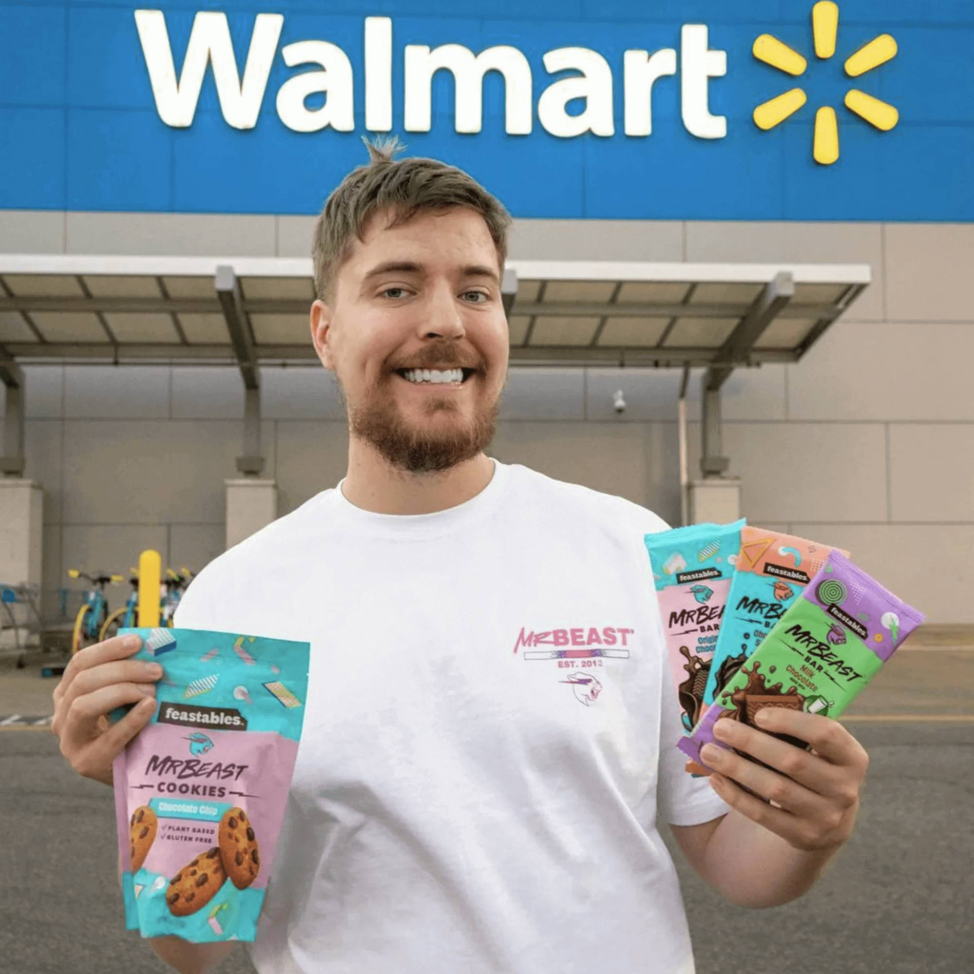 Mr. Beast's pricing strategy for Feastables chocolate bars at Walmart
