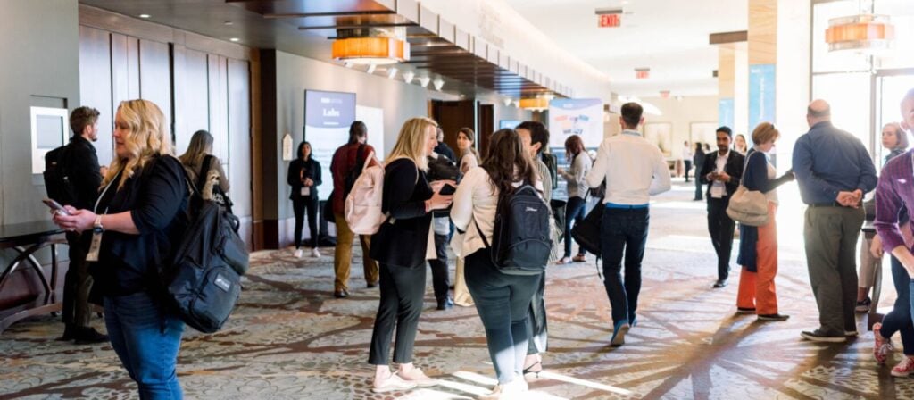 Participants gathering at the B2B Marketing Conference