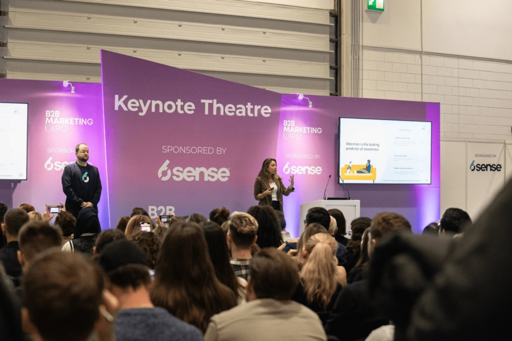 Keynote speaker at a previous edition of the B2B Marketing Expo