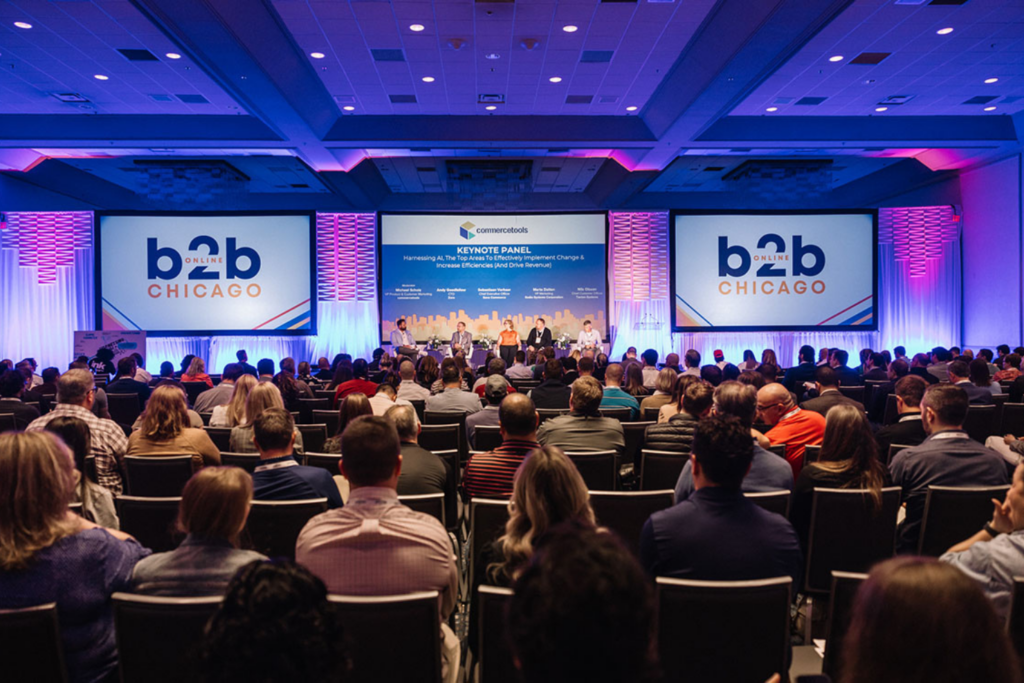 Panel discussion at the 2025 B2B Online Chicago conference