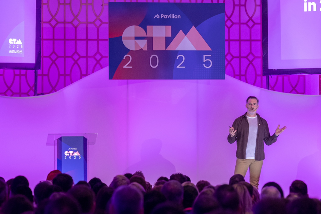 Sam Jacob, CEO of Pavillion, speaking at the 2025 GTM Conference