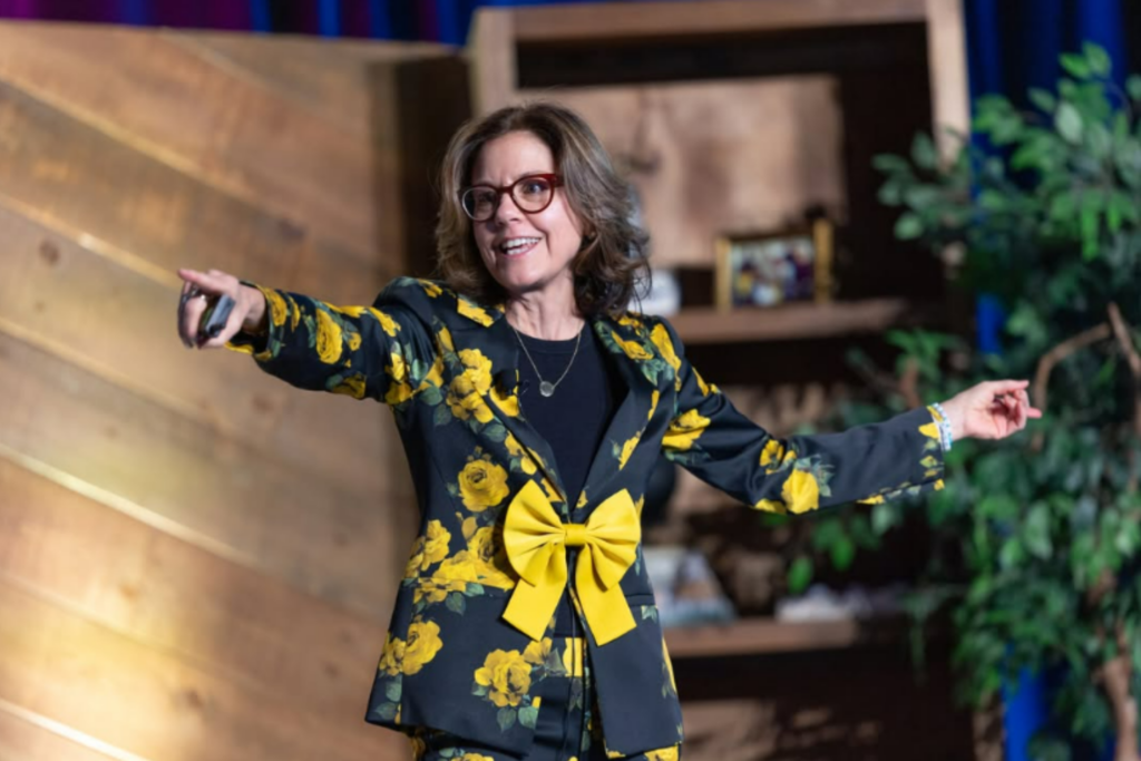 Speaker Ann Handley, a digital marketing and content expert, at the MPB2B Forum 2025