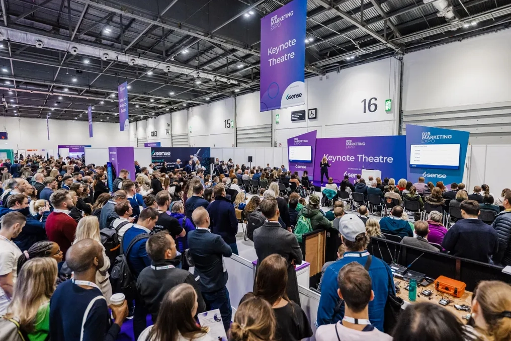 Attendees gathered at a keynote session during B2B Marketing Expo US