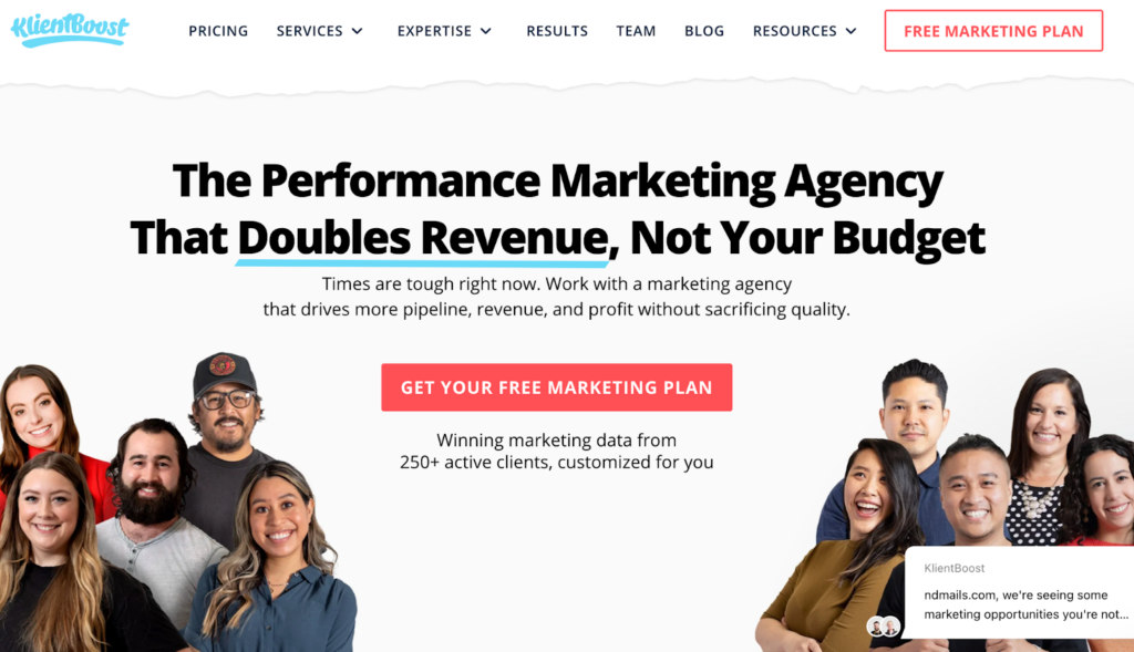 marketing plan screenshot