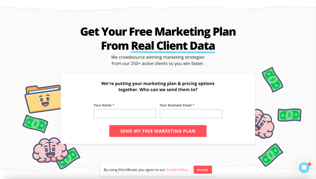 marketing plan screenshot
