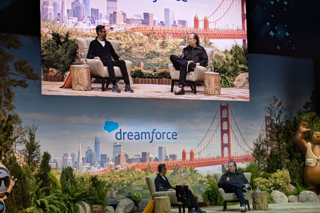 Marc Benioff, CEO of Salesforce.com, shared the stage with Sundar Pichai , CEO of Google at the 2025 Dreamforce conference