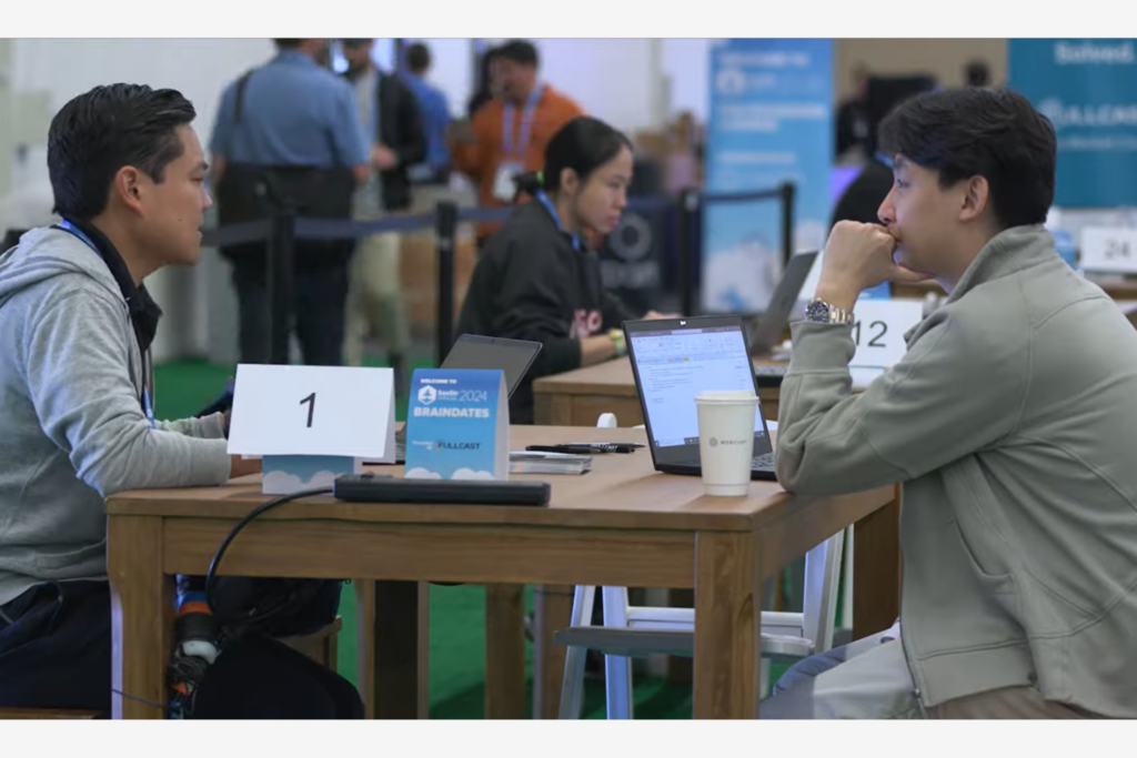 1-on-1 meeting at the SaaStr AI Annual 2025 BrainDate