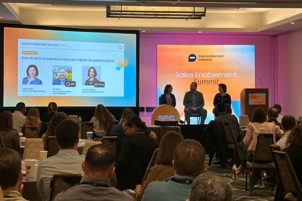 Panel discussion at the Sales Enablement Collective World 202