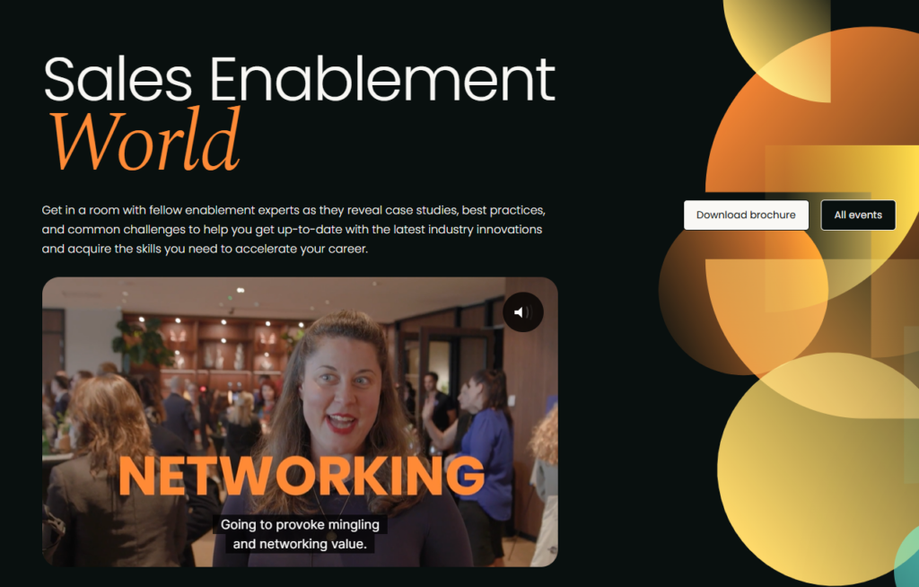 Sales Enablement Collective World landing page screenshot