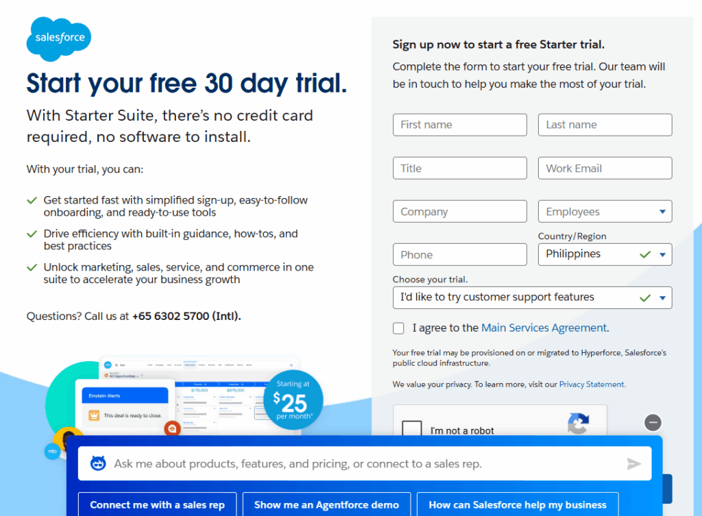 Salesforce onboarding dashboard screenshot.