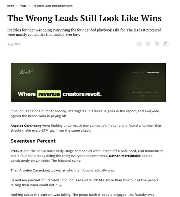 Beispiel aus dem Revenue-Creator-Newsletter
