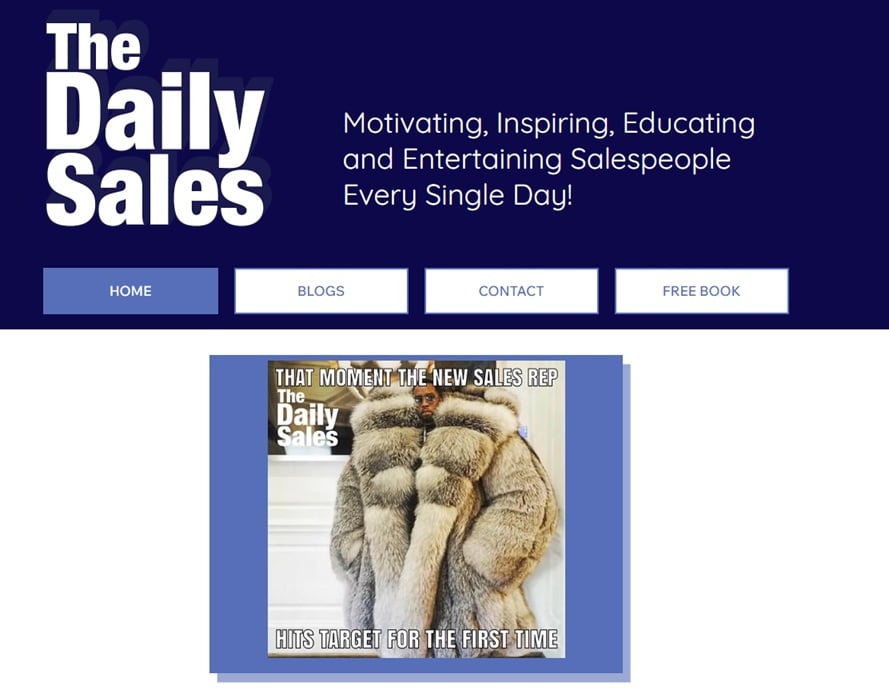 Schermafbeelding van de webpagina van The Daily Sales