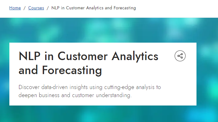 NLP in Customer Analytics and Forecasting website screenshot