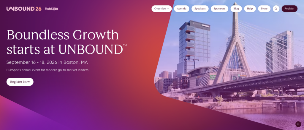 A screenshot of the UNBOUND website