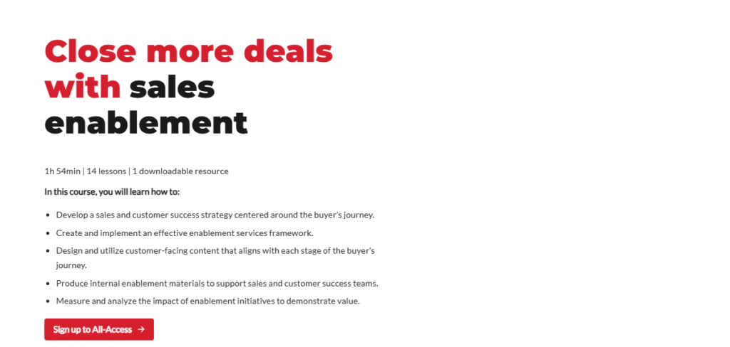 Sales Enablement Training, a sales enablement certification