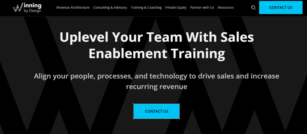 Winning by Design: Sales Enablement Training, a sales enablement certification