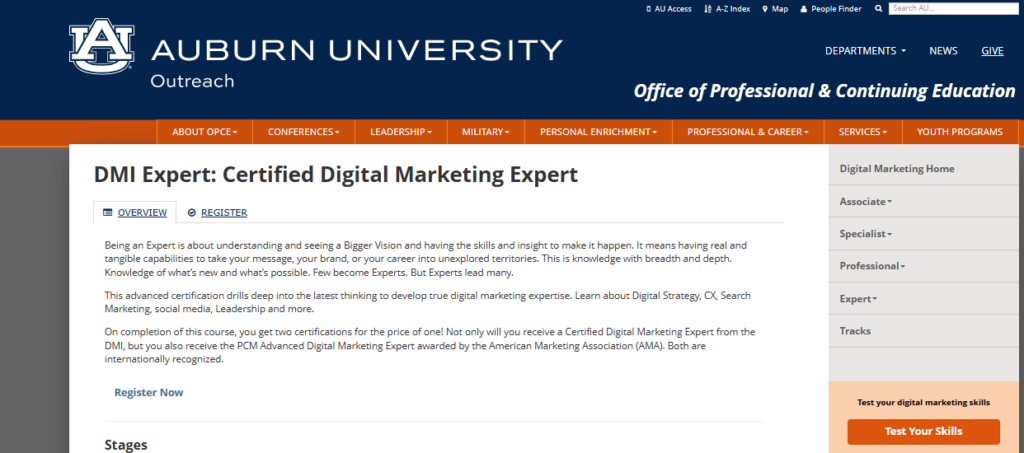 DMI Expert: Certified Digital Marketing Expert, a cro certifications