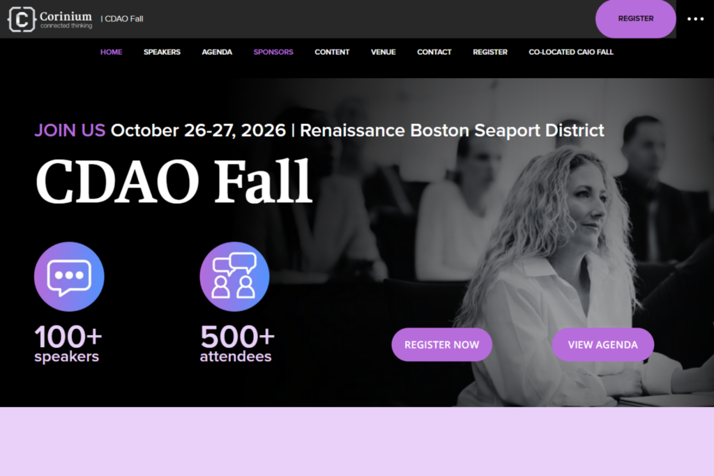 The 2026 CDAO Fall Conference homepage