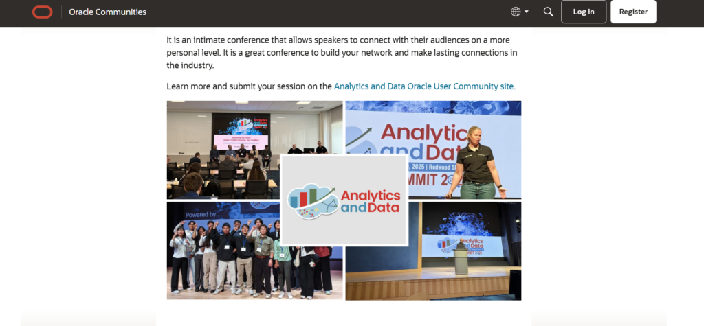 Analytics and Data conference sessions and speakers.