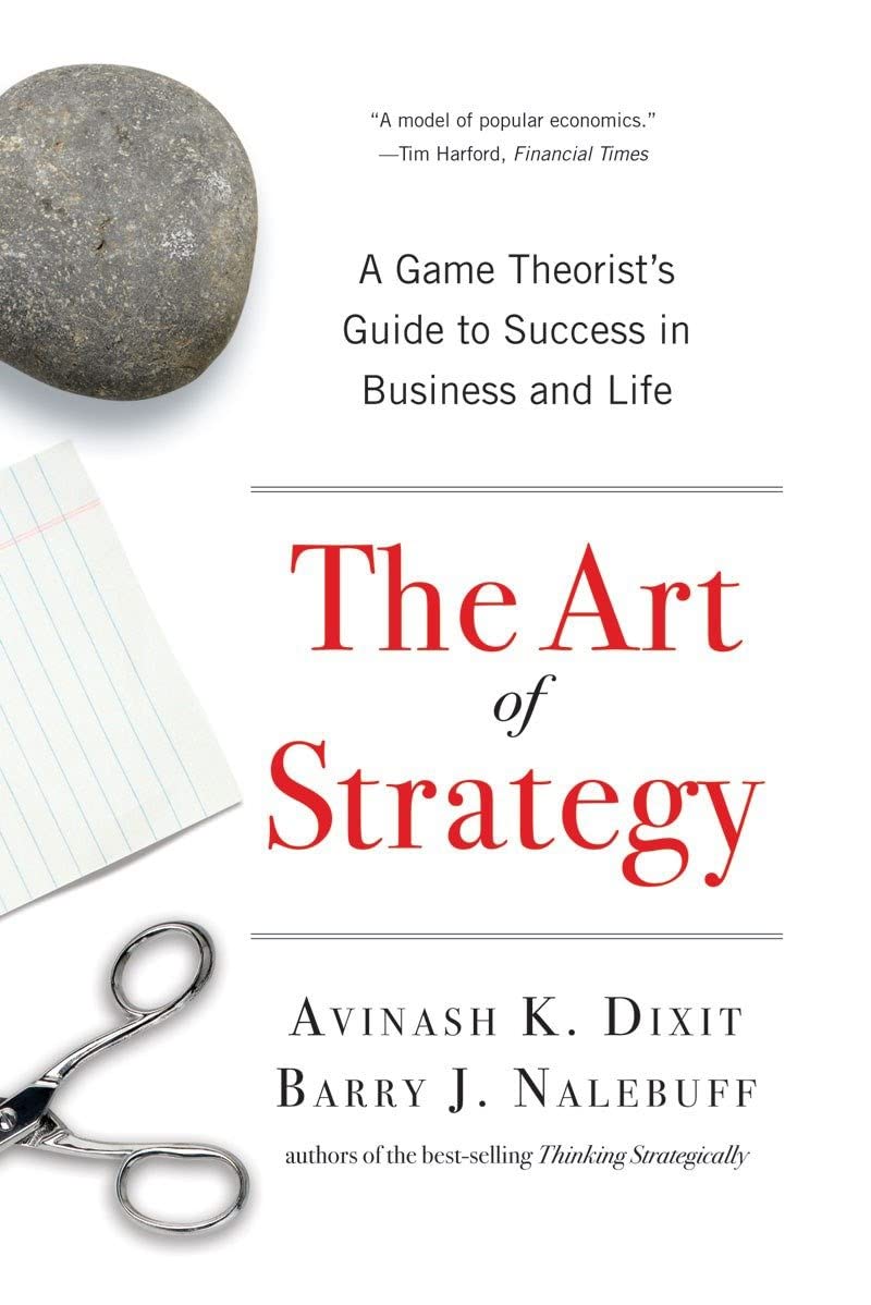 The Art of Strategy: A Game Theorist's Guide to Success in Business and Life by Avinash K. Dixit and Barry J. Nalebuff best books on business strategy