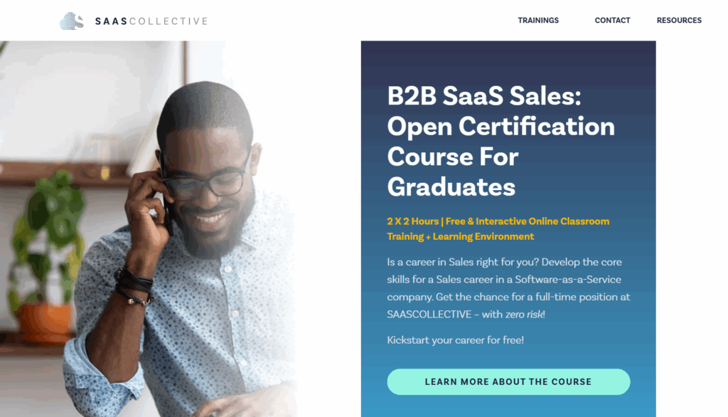 B2B SaaS Sales: Open Certification Course for Graduates screenshot