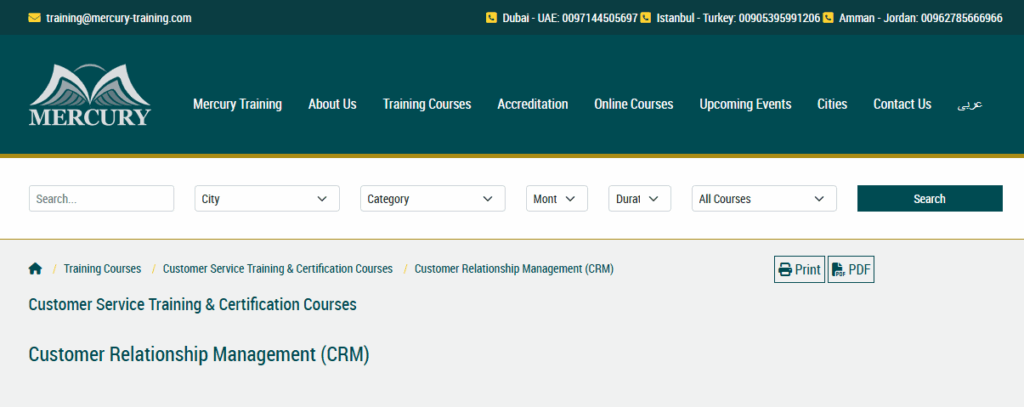 Customer Relationship Management (CRM) Course