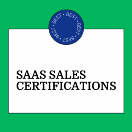 Saas sales certifications generic best of