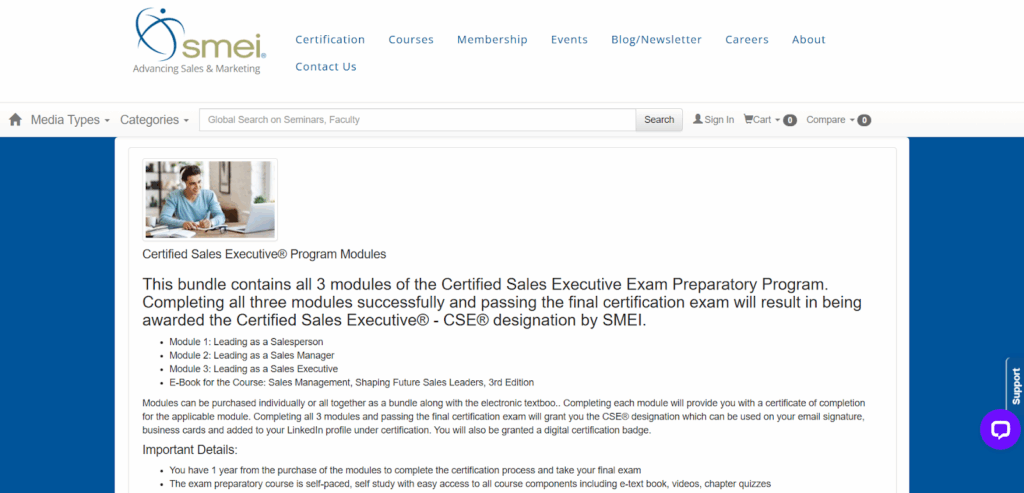 Certified Sales Executive® screenshot
