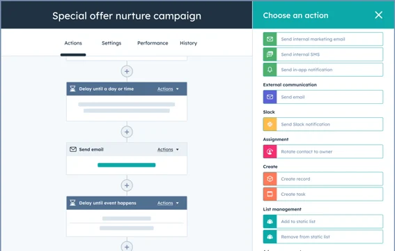 HubSpot CRM's marketing automation features